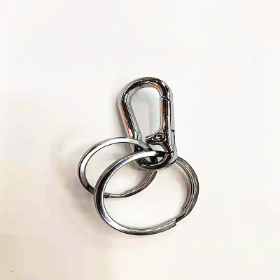 108 Small Double Ring Keychain Pet Buckle Luggage Buckle Metal Keychains Zinc Alloy Key Ring