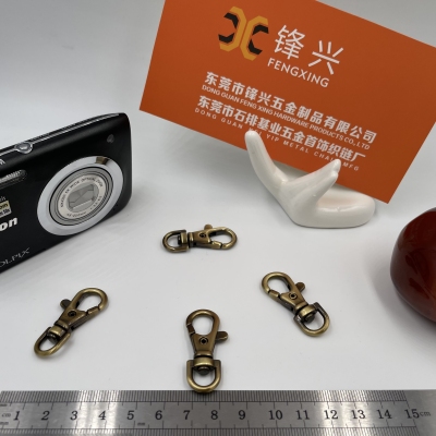 Factory Direct Sales Bronze Alloy Snap Hook Support Customized Box and Bag Hardware Accessories
