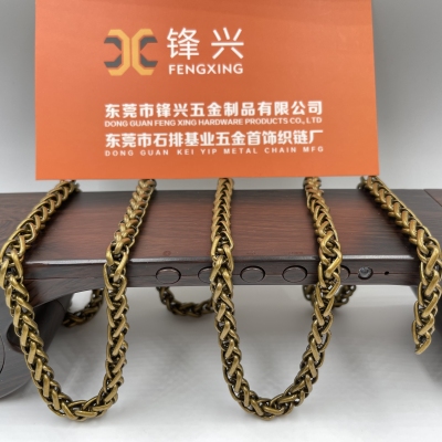 Factory Direct Sales Green Bronze round Chain, Support Customized Luggage Accessories