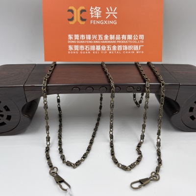 Factory Direct Sales Green Bronze 卍 Symbol Chain and Pig Gallbladder Shaped Clip Support Customization