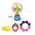 Foreign Trade Three-Color Rotating Ferris Wheel Toy Ferris Wheel with Suction Cup Creative Baby's Rattle Toy Teether Set
