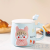 Creative Mug Nordic Ceramic Couple Cups Milk Cup Coffee Cup Household Good-looking Cup with Spoon Lid Girl