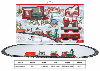 Electric Music Light Rail Car Toy Simulation Retro Train Children Boys and Girls Christmas Gift Cross-Border New Arrival