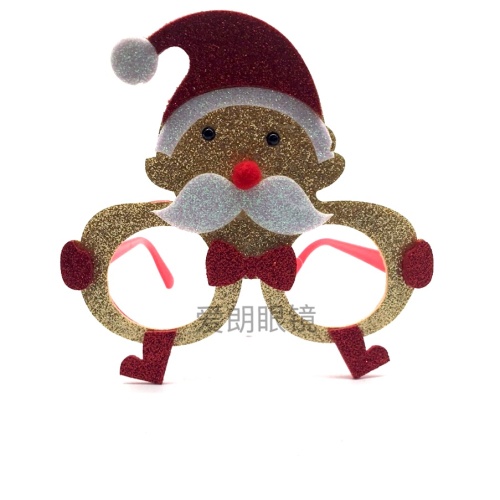 christmas decorations new christmas plastic glasses party decorations christmas hat glasses