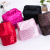 Portable Foldable Jacquard Large Capacity Portable Women's Cosmetic Bag Jewelry Storage Bag Travel Supplies Wash Bag
