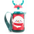 Christmas Children's Thermos Mug Large Capacity Antlers Baby Kindergarten Student Kettle Dual-Use Double Lid Straw Gift