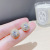Sterling Silver Needle Korean Fashion Semicircle Stud Earrings 2021 New Simple All-Match Zircon Earrings Petite Earrings