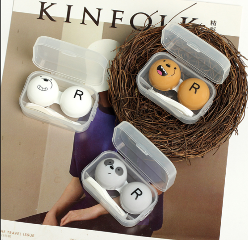 cartoon colored contact lenses case simple contact lens case