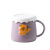 Cute Cartoon with Lid Couple Mug Cute Bear Adorable Rabbit Ceramic Water Cup Ins Creative Relief Cup