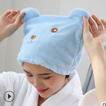 hair-drying cap coral fleece