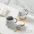 Creative Rhombus Ceramic Water Cup Cute Girl Heart Mug Home Office Coffee Cup with Cover Spoon