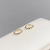 Micro Inlaid Zircon C- Shaped Geometric Three-Piece Earrings Small Personality One Card Three Pairs Combination Earrings Earrings Female Accessories