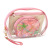 Creative New Diamond Quicksand Pearl Butterfly Three-Piece Cosmetic Bag Portable Portable Large Capacity Storage Wash Bag