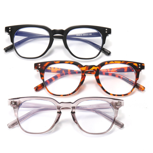 2021 AliExpress New Full Frame PC Glasses Frame Simple Beige Nail Anti-Blue Ray Plain Glasses Student Myopia Glasses Frames