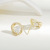 2021 New Refined Zircon Irregular Ear Studs Japanese and Korean Style Simple Design All-Match Temperament Earrings Sterling Silver Needle