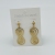 Stainless Steel Flat Frosted Personalized Earrings