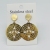 Fashion Gold-Plated Stainless Steel Earrings Earrings Frosted Double-Layer Versatile European And American Personalized Jewelry
