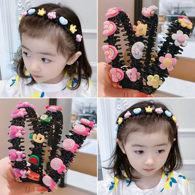 Children's Headband Non-Slip Hair Fixer Korean Finishing Broken Hair Hairpin Girl's Headband with Teeth Baby Bang Comb Hair Accessories