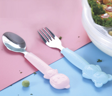 New Children's Cartoon Stainless Steel Spoon and Fork Combination Set