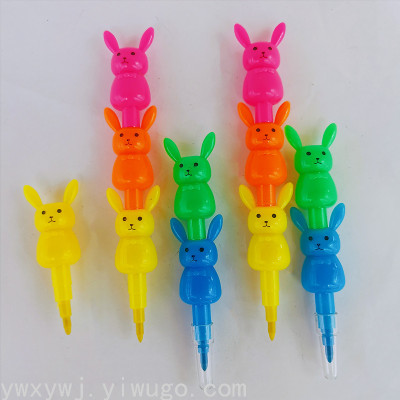 Factory Direct Sales Rabbit Shape Festival Pen Crayon 5 Rabbit Pencil