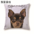 Modern Simple Pet Cute Dog Pillow Cover Linen Peach Skin Fabric Animal Print Sofa Cushion Cushion Cover H