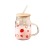 Creative Strawberry Glass Lid Straw Cute Female Summer Large Capacity Student Water Cup Internet Celebrity Office Milk Cup