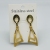 Fashion Gold-Plated Stainless Steel Earrings Earrings Frosted Double-Layer Versatile European and American Personalized Jewelry
