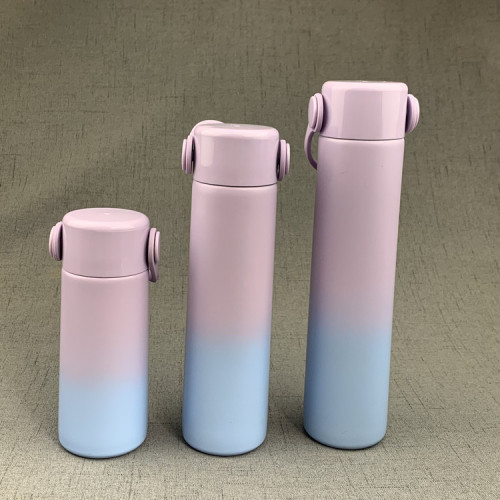 portable gradient color fashion small straight cup 304 stainless steel vacuum girls portable small cute thermos cup in stock