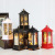 Cross-Border New Arrival Holiday Decoration Decoration Storm Lantern Small Night Lamp Gift Glass Led Square Lamp Scene Setting Props