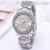 diamond inlaid three eye six needle fashion steel band men's and women's watches lovers' electronic watches wholesale 