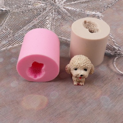 3D Cute Teddy Dog Silicone Mold Korean Ins Style Decoration Aromatherapy Candle Baking Cake Mousse Mold