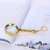 Fashion New Gold-Plated Flower Straight Handle Magnifying Glass Personality Handheld Elderly Reading Glasses Gift Flower Handle Magnifying Glass