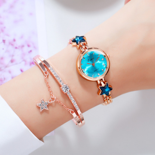ornament watch combination watch bracelet watch creative diamond-embedded small dial star rhinestone watch diamond watch
