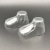 8 * 4cm Factory Direct Sales Transparent PVC Blister Plastic Foot Mould Baby Ankle Sock Baby Shoe Mould Customized Wholesale