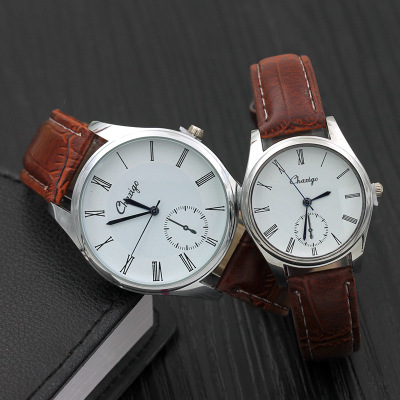 New Simple Roman Digital Dial Classic Decorative One-Glance Belt Couple WeChat Gift Watch