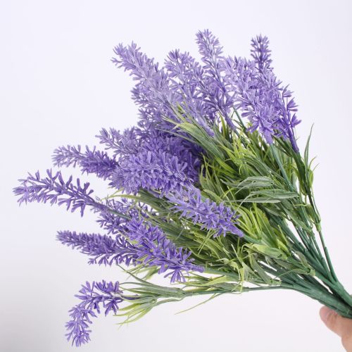 spot 7 forks plus pink lavender provence pastoral decoration simulation lavender outdoor decoration lavender