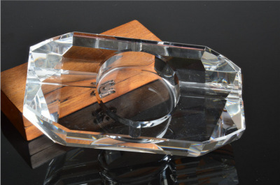 Crystal Ashtray Customized Creative Cigar Slot Ashtray Factory Direct Sales Enterprise High-End Gift Sample Customization
