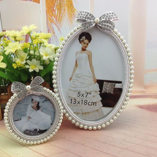 european-Style Plastic Diamond-Embedded Oval Butterfly Photo Frame 2088-3-Inch 6-Inch 7-Inch Photo Studio Photo Art Photo Frame
