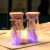 Luminous Glass Bottle Creative Square Wishing Bottle Girlfriend Gift Factory Wholesale