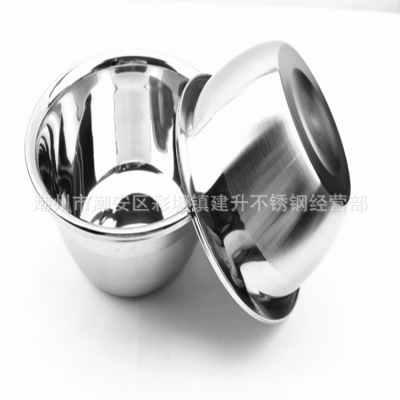 Stainless Steel Cuisine Basin 2.0 Non-Magnetic Reverse Edge Seasoning Jar External Sanding Cuisine Basin Baking Egg Pots