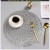 Nordic Tableware Mat Western-Style PVC Placemat Insulation Marble Dining Table Cushion Household Anti-Scald and Waterproof Creative Gold