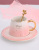 Light Luxury Coffee Set Set European Light Luxury Ceramic White Gold Painting Exquisite Spoon Plate British Afternoon Tea Cup