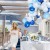 Amazon 120Pc Balloon Garland Arch Blue White Silver Balloon Birthday Party Decorations Background Decoration