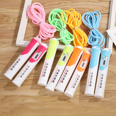 Direct Selling Student Senior High School Entrance Examination Professional Training Candy Color Frosted Rope Skipping Automatic Counter Adjustable Sporting Goods
