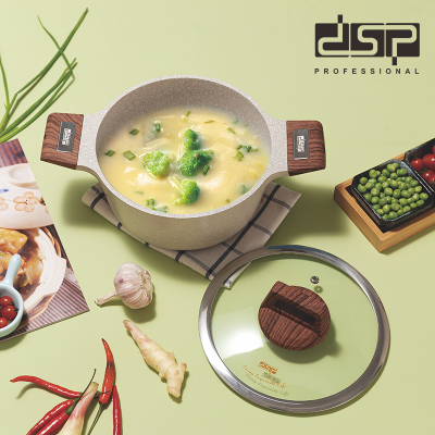 DSP DSP Non-Stick Pot Steamer Stew Pot Household Stew-Pan Making Soup Stuffy Pot Pot with Two Handles Gas Induction Cooker Small Soup Pot