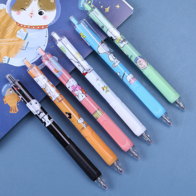 Snoopy Press Gel Pen Cute Internet Celebrity Pressing Pen Ins Student Good-looking Nice Press Pen Water-Based Paint Pen