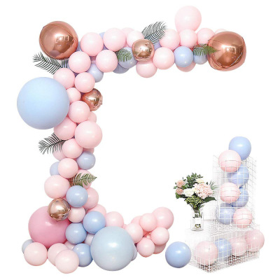 12-Inch Balloon Arch Bridge Pink Blue Rubber Balloons Simulation Turtle Leaf Birthday Party Decoration