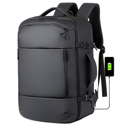 Business Men Travel Computer Backpack Cross-Border  Arrival Expansion Waterproof Large Capacity Multifunctional Backpack