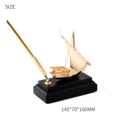 Smooth Sailing Metal Sailboat Business Decoration Customized Alloy Ship Model Crafts Business Gift Souvenir