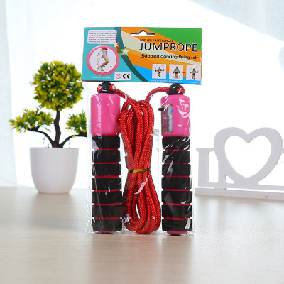New Outdoor Portable Fitness Stylish and Versatile Skipping Rope Exquisite Sponge Bag Handle Non-Slip Automatic Skipping Rope with Counter